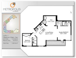 Metropolis Condos Plan LOFT J