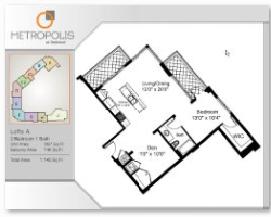 Metropolis Condos Plan LOFT A